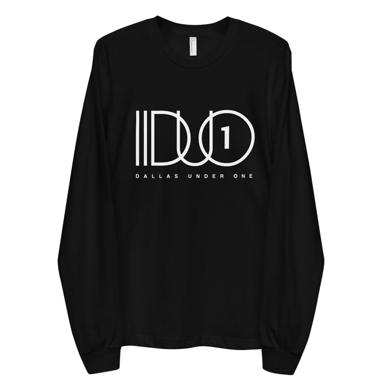 DUO-Black Long Sleeve Unisex Logo Tee