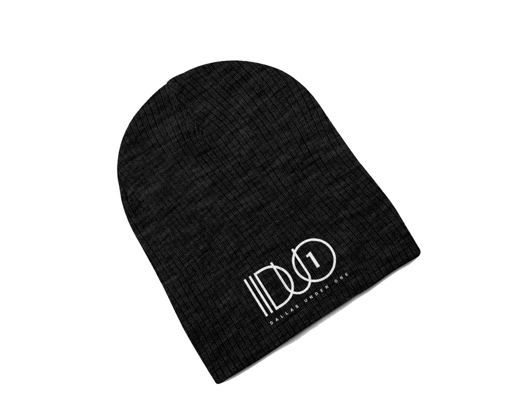 DUO-Black Classic Logo Embroidered Beanie